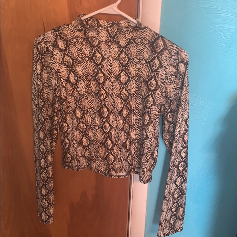 snake skin crop top